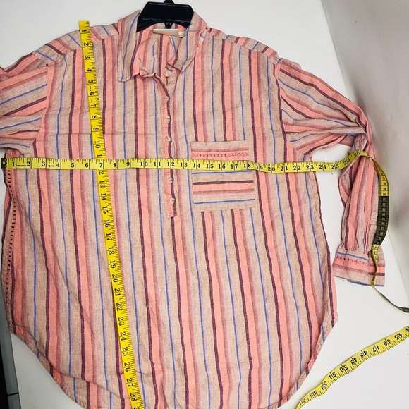 Maeve by Anthropologie womens top size XL striped blouse - Picture 8 of 8